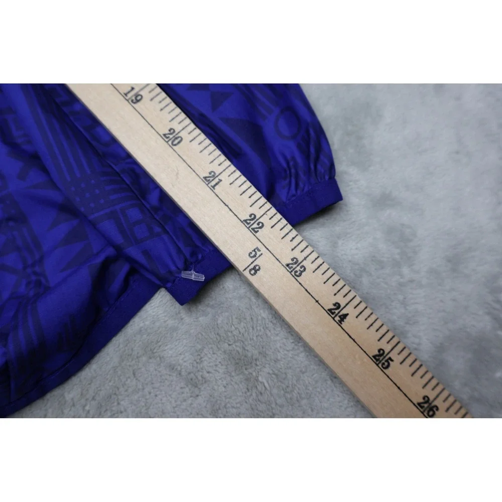 Adidas Jacket Womens Small Blue Supernova Tokyo‎ Printed Running Wind Rain Track